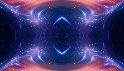 Wall Mural - abstract futuristic neon background, glow, light reflection.