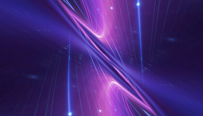 Wall Mural - abstract futuristic neon background, glow, light reflection.
