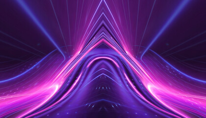 Wall Mural - abstract futuristic neon background, glow, light reflection.