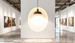 © Ilham - Oval Pendant Lamp Illuminating Gallery Wall