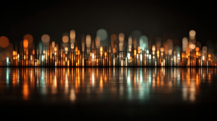 Wall Mural - abstract light patterns create vibrant display of colors, including orange, blue, and white, reflect