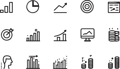 Clean and versatile icon set featuring a variety of graphic elements and color options