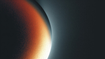 Wall Mural - Glowing sphere casting light on textured surface
