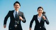 © Stingray_Japan - 就職活動で未来へ向けて走り出す、リクルートスーツを着用した若者たち