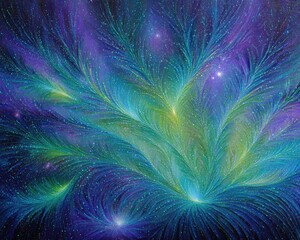 Wall Mural - Abstract Colorful Cosmic Nebula Design