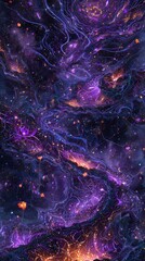 Wall Mural - Abstract Colorful Pixelated Space Galaxy