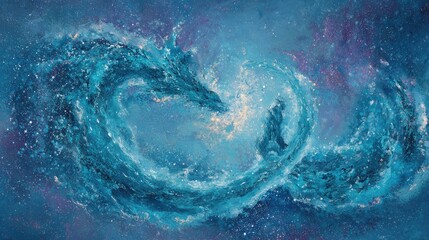 Wall Mural - Abstract Cosmic Nebulae Painting