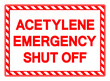 © ยงยุทธ จันทะบุตร - Acetylene Emergency Shut Off Symbol Sign ,Vector Illustration, Isolate On White Background Label.EPS10