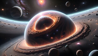 Wall Mural - Celestial Wonders: Rings of Mystery