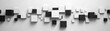 © taweesak - Abstract geometric pattern with three-dimensional cubes and shadows in black white gray vibrant design modern minimalistic art piece for digital creativity
