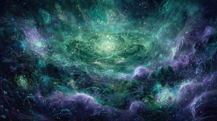 Mystical Deep Space Galaxy Nebula