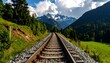 © Enative - Scenic mountain railway tracks