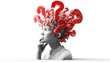© Bluenana - A pensive figure, head surrounded by red question marks