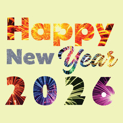  happy new year 2026 vector illustration