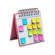 © jawad - Desk calendar with colorful sticky notes marking important dates and appointments for planning and scheduling on transparent background