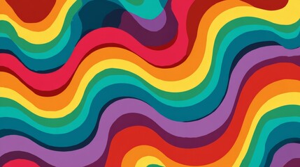 Wall Mural - Vibrant abstract rainbow background featuring smooth gradient colors and dynamic light blends for digital art, graphic design, posters, and creative visual projects