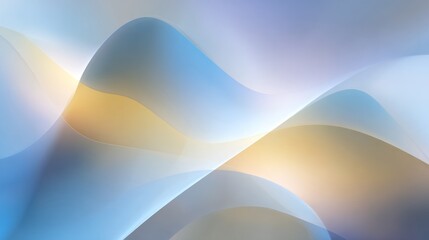 Wall Mural - Abstract vector background with soft white gradients in blue and pale gold, elegant light nature-inspired design for modern digital wallpaper, minimalist graphic art, and contemporary creative backdro