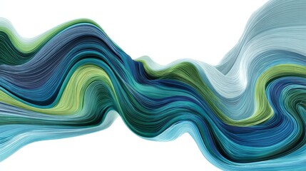 Wall Mural - Abstract waves background with gray, green, and blue flow of wavy lines, modern fluid wave pattern vector design, dynamic flowing curves and smooth gradient lines for contemporary digital art, stylish