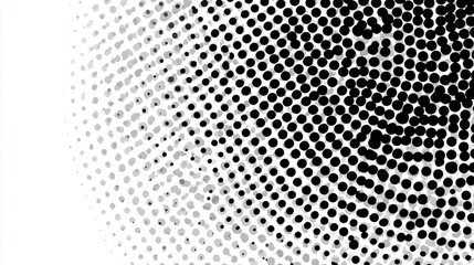 Wall Mural - halftone dotted background with circular dot pattern, abstract vector design featuring retro halfton