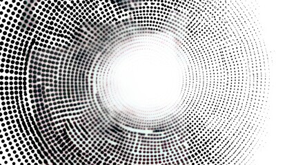 Wall Mural - halftone dotted background with circular dot pattern, abstract vector design featuring retro halfton