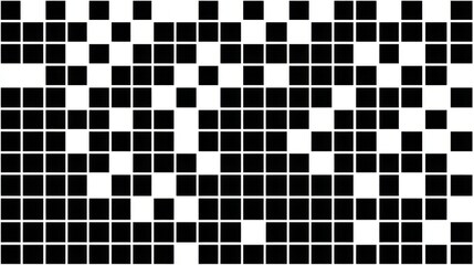 Wall Mural - Minimalist monochrome grid of squares featuring simple geometric pattern design in black and white, modern abstract background for contemporary graphic projects, digital art, and creative wallpaper co