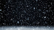 © Aquarium - Snowflakes Gently Falling on a Dark Background