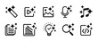 © MKIN - Artificial intelligence icon collection. AI generate buttons containing photo, video, audio, coding and more for app and website. Transparent vector
