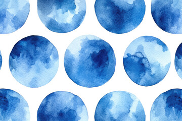 Wall Mural - creative blue shapes in simplified paper illustration style