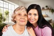 © BillionPhotos.com - Happy woman hug senior patient at retirement home.
