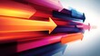 © Wildan - A dynamic array of colorful arrows, moving forward, showcasing a concept of progress and forward momentum.