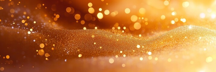 Canvas Print - golden festive celebration abstract sparkle and dreamy elegance with shimmering lights background