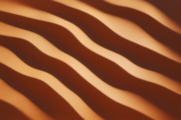 Wall Mural - abstract wavy shadow pattern background with warm brown and beige tones creating a soft light effect