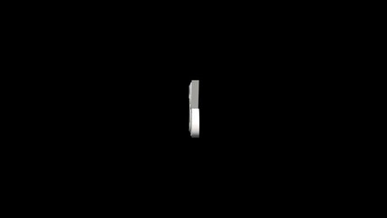 Abstract 23% Percentage text. 3D 23% Percentage loop animation. 23 Percentage 3D text rotation on black background for promotional video, motion graphic element