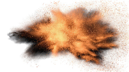 Wall Mural - Orange Brown Glitter Explosion Abstract Background