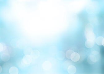 Wall Mural - Bokeh abstract blue background blur