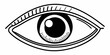 © Ayat - Illustration of a single eye with eyelashes and a prominent pupil in black and white outline style