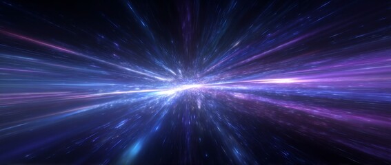 Wall Mural - concept of science fiction, time travel, and cosmic journey with abstract hyperdrive space travel, l