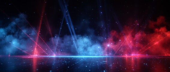 Wall Mural - a futuristic representation of space exploration and science fiction is depicted through an abstract