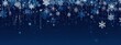 © ART BY SAIFUL - Vibrant photo of abstract blue snowflake pattern with falling snow effect.
