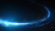© hamuu - 彗星のように流れる、優雅な光の軌跡と粒子のイラスト背景