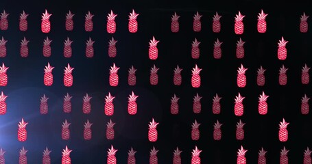 Wall Mural - animation of christmas tree over christmas tree pattern