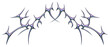 © ANik - 3D mercury liquid metal tribal pattern. Abstract neo tribal ornament. Y2k tattoo heart.