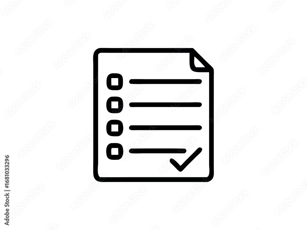 Checklistbox Signages Checklist with checkboxes and a checkmark symbol on a document Stock ...