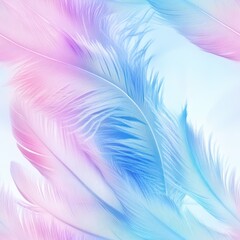 Wall Mural - Abstract feather background with soft pastel colors and texture.