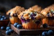 © LimeSky - Blueberry and brown sugar muffins Close up view