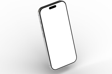 High-quality stock photo of a modern smartphone with a blank screen, perfect for app presentations or website designs.