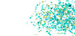 © vegefox.com - Image of teal and gold confetti falling on a white background. Perfect for party invitations, celebrations, and festive designs.