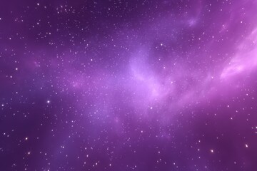Wall Mural - ethereal purple nebula and starlight cosmic background wide angle view in deep space for science and