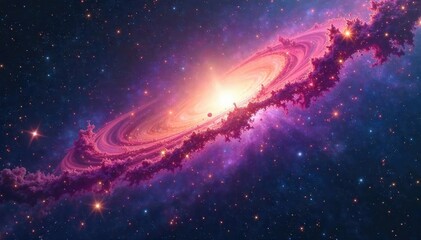Wall Mural - Breathtaking Nebula Vista Swirling Gases and Cosmic Dust Illuminate the Vast Expanse of Space, Perfect for Astronomy, Sci-Fi, and Fantasy Projects