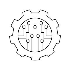 Wall Mural - Api  lineal icon with white background vector stock illustration
